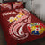 Tonga Quilt Bed Set - Tonga Coat Of Arms With Polynesian Patterns Red - Polynesian Pride