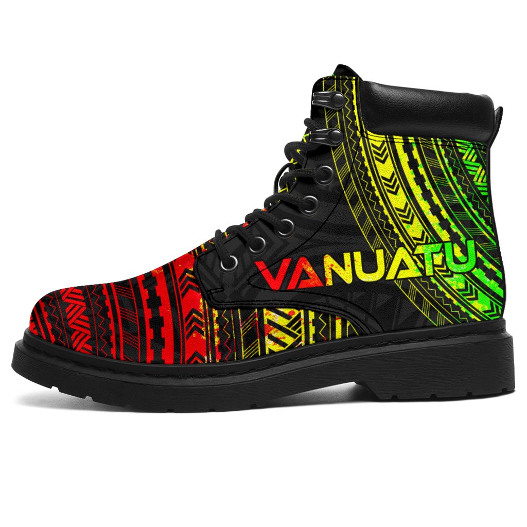 Vanuatu Leather Boots - Polynesian Reggae Chief Version Reggae - Polynesian Pride