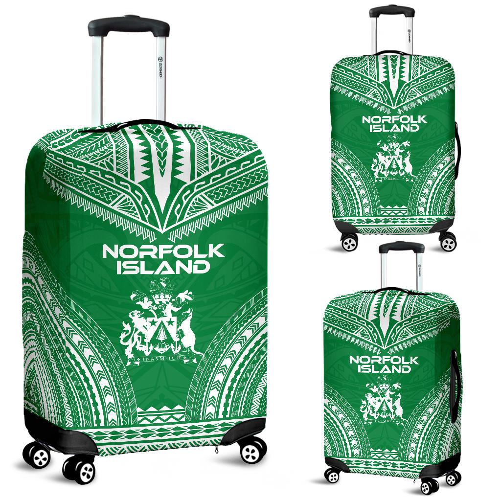 Norfolk Island Flag Polynesian Chief Luggage Cover Green - Polynesian Pride