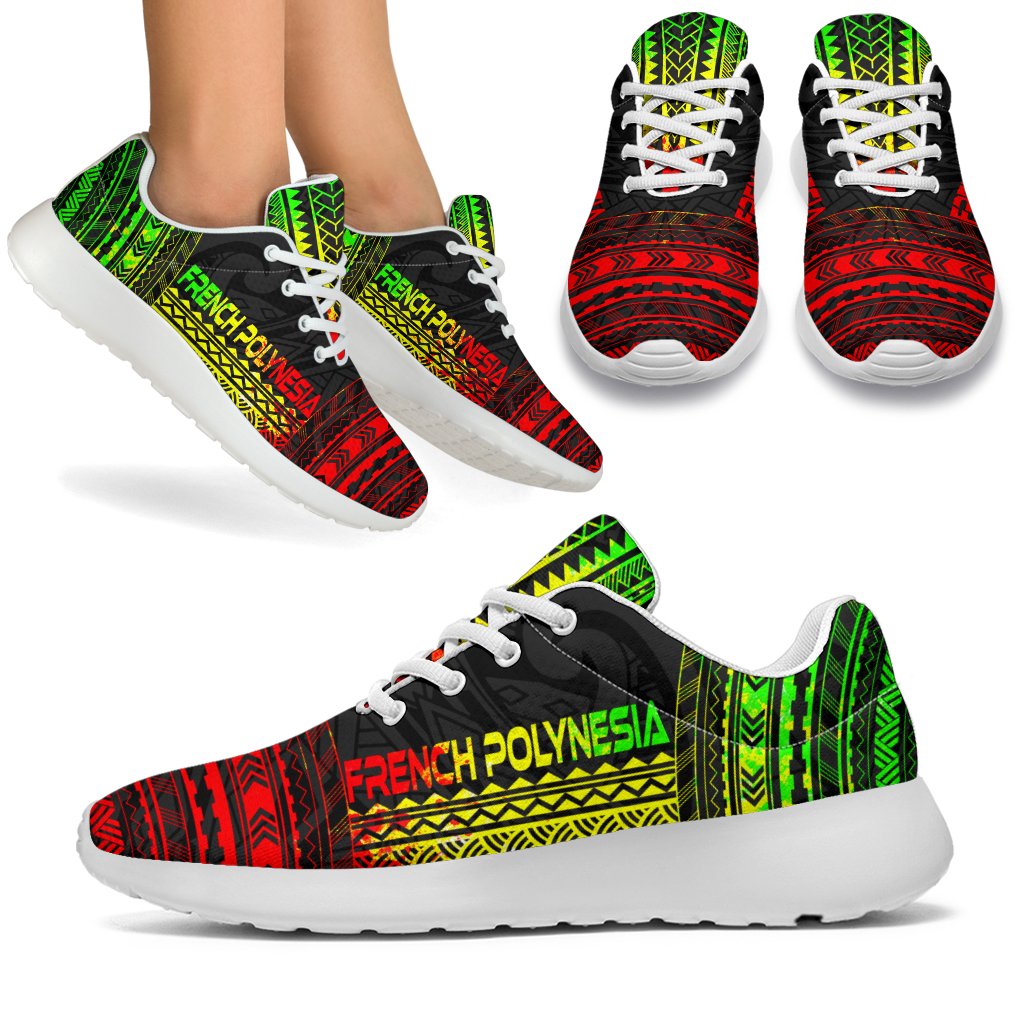 French Polynesia Sporty Sneakers - Polynesian Chief Reggae Version White - Polynesian Pride