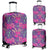 Tropical Hibiscus Purple Luggage Cover White - Polynesian Pride