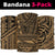 Polynesian Tatau Mixed Gold Set Unisex Bandana One Size Brown - Polynesian Pride