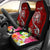 Guam Custom Personalised Car Seat Covers - Turtle Plumeria (Red) Universal Fit Red - Polynesian Pride