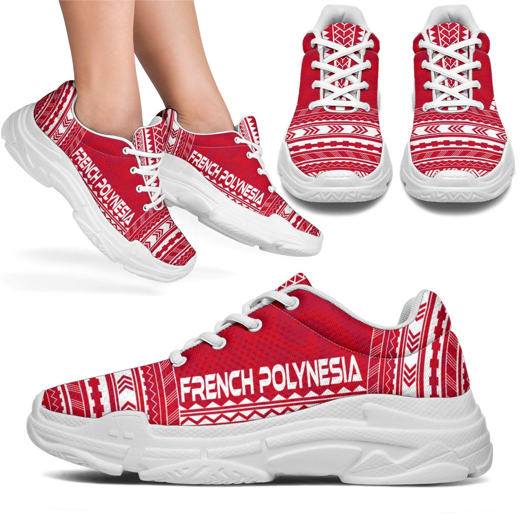 French Polynesia Chunky Sneakers - Polynesian Chief Flag Version - Polynesian Pride