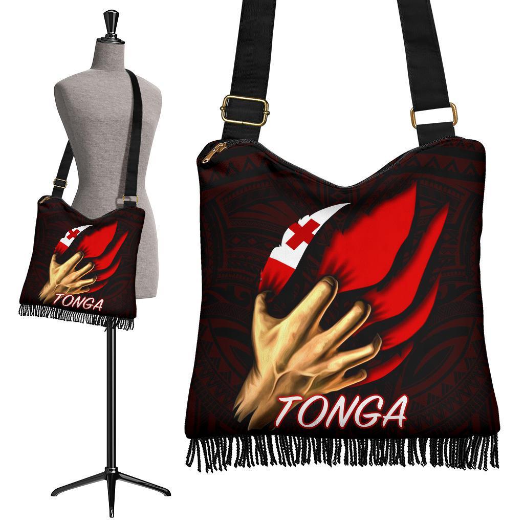 Tonga Crossbody Boho Handbag - Tonga In Me (Red) - Polynesian Pride
