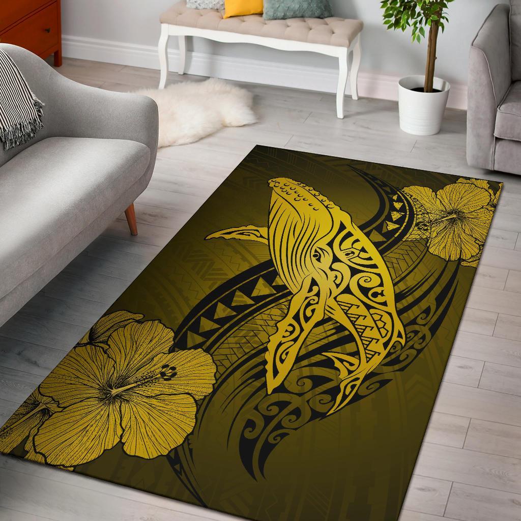 Hawaii Polynesia Whale Hibiscus - Yellow Yellow - Polynesian Pride