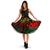 Samoa Polynesian Midi Dress - Turtle Hibiscus Reggae Women Reggae - Polynesian Pride