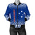 Samoa Custom Personalised Women's Bomber Jacket - Polynesian Fog Blue Blue - Polynesian Pride