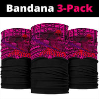 Hawaii Polynesian Warrior Kanaka Anchor Bandana 3-Pack - AH - Pink - Polynesian Pride