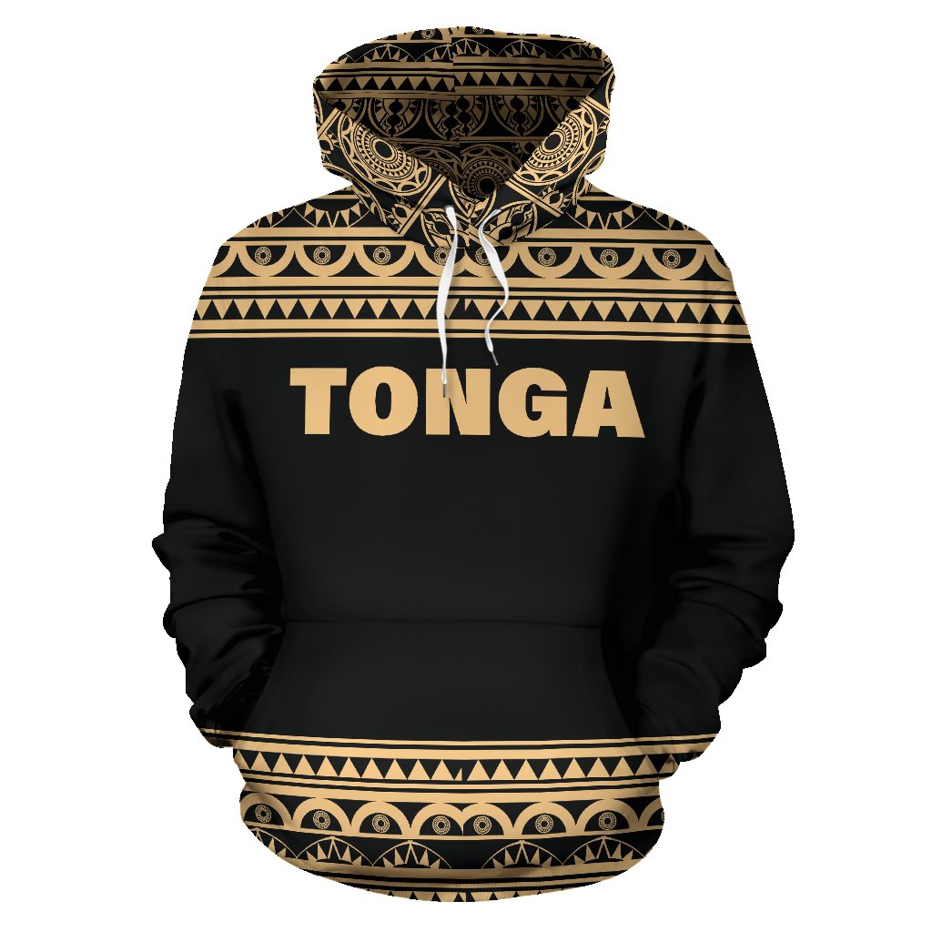 Tonga All Over Hoodie Polynesian Gold Version - Polynesian Pride
