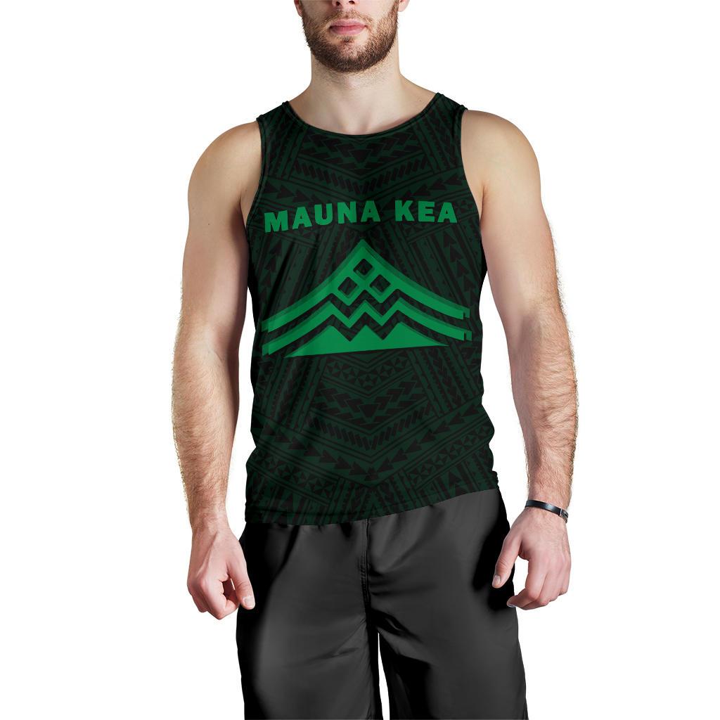 Hawaii Mauna Kea Polynesian Men's Tank Top Green - Polynesian Pride