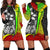 Chuuk Micronesian Women's Hoodie Dress Reggae - Turtle With Hook Reggae - Polynesian Pride