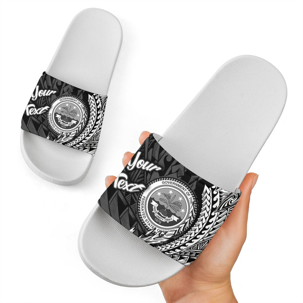 Federated States of Micronesia Slide Sandals - Custom Personalised Wings Style White - Polynesian Pride