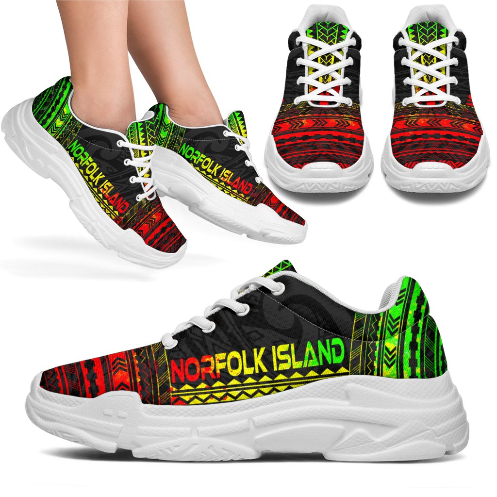 Norfolk Island Chunky Sneakers - Polynesian Chief Reggae Version - Polynesian Pride