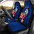 Guam Polynesian Car Seat Covers - Floral With Seal Blue Universal Fit Blue - Polynesian Pride