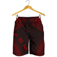 Federated States of Micronesia Men's Shorts - Polynesian Chief Red Version - Polynesian Pride
