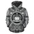 Samoa ll Over Hoodie Samoa Coat of rms Polynesian White Black Unisex Black - Polynesian Pride