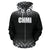Northern Mariana Islands All Over Zip up Hoodie Fog Black Style - Polynesian Pride