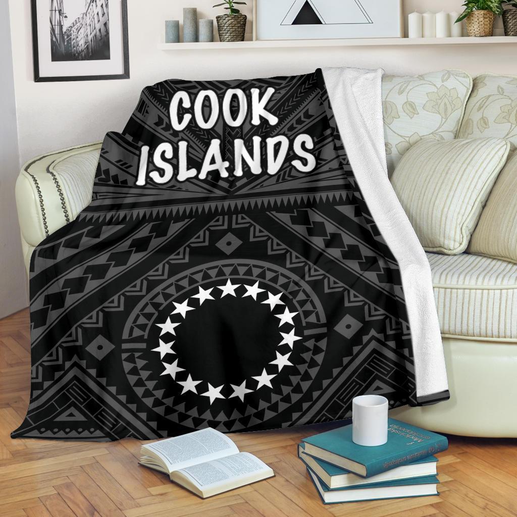 Cook Island Premium Blanket - Seal With Polynesian Tattoo Style ( Black) - Polynesian Pride