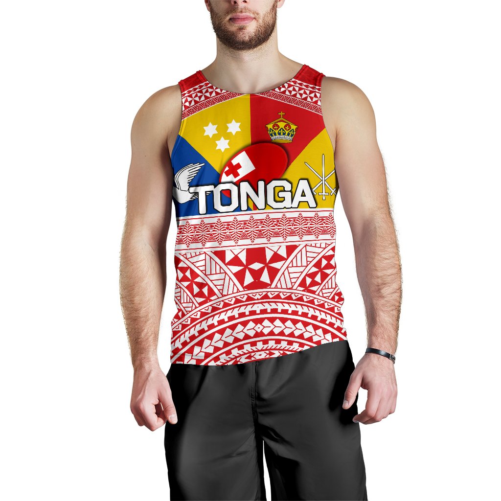 Tonga Rugby Men's Tank Top Special Coat Of Arms - Polynesian Pride