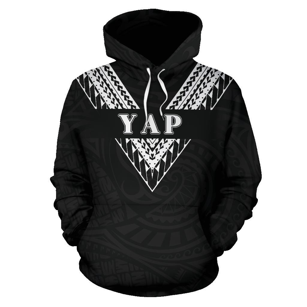 Yap All Over Hoodie Black Sailor Style - Polynesian Pride