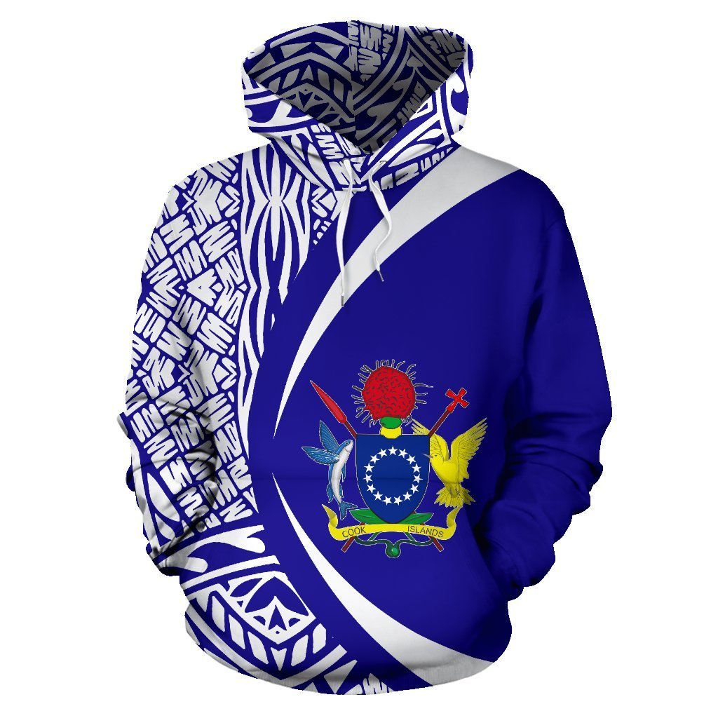 Cook Islands Polynesian Hoodie Circle Style 06 Unisex Black - Polynesian Pride