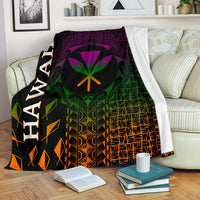 Hawaii Premium Blanket - Kanaka Maoli Rocket Style - Polynesian Pride