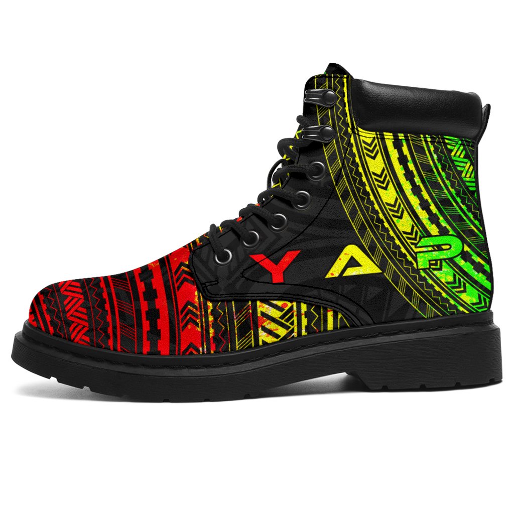Yap Leather Boots - Polynesian Reggae Chief Version Reggae - Polynesian Pride