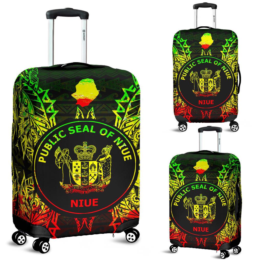 Niue Polynesian Luggage Covers Map Reggae Reggae - Polynesian Pride
