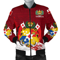 Tonga Special Men's Bomber Jacket Black - Polynesian Pride