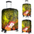 American Samoa Polynesian Custom Personalised Luggage Covers - Humpback Whale with Tropical Flowers - Polynesian Pride