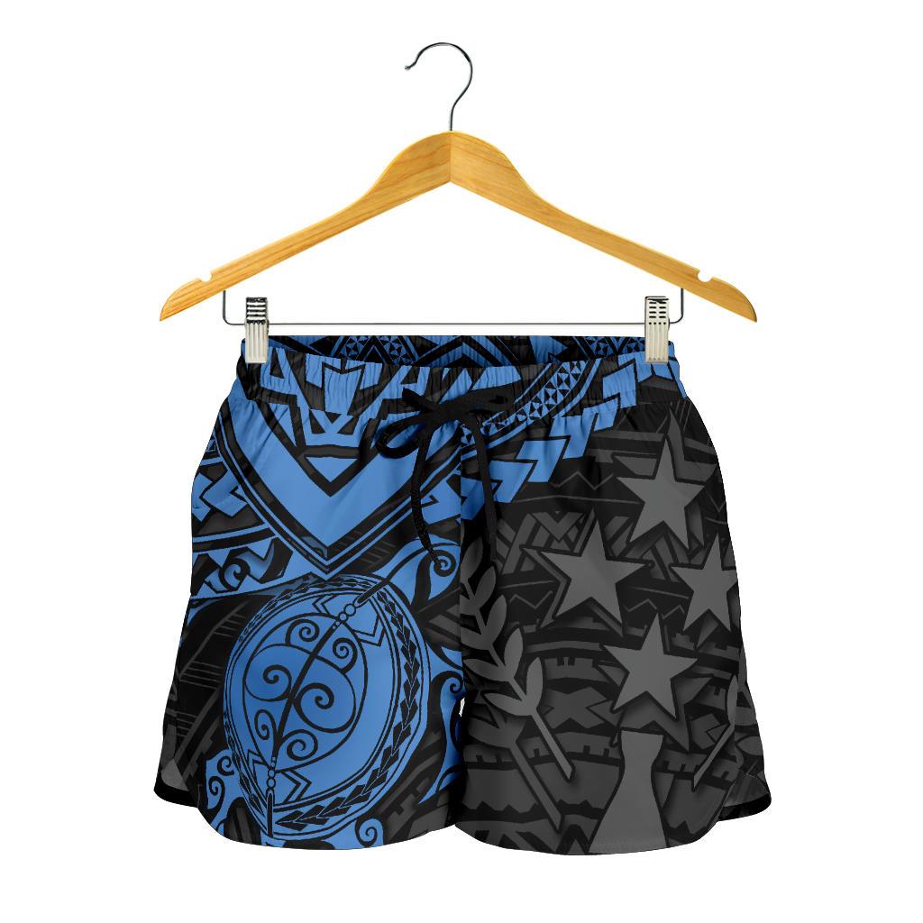 Kosrae Polynesian Shorts (Women) - Blue Turtle - Polynesian Pride
