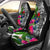 Cook Islands Car Seat Covers White - Turtle Plumeria Banana Leaf Universal Fit White - Polynesian Pride