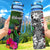 Pohnpei Hydro Tracking Bottle - Turtle Plumeria Banana Leaf Hydro Tracking Bottle 32oz Large Black - Polynesian Pride