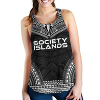Society Islands Women's Racerback Tank - Polynesian Chief Black Version Black - Polynesian Pride