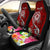 FSM Custom Personalised Car Seat - Turtle Plumeria (Red) Universal Fit Red - Polynesian Pride
