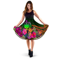 Samoa Women's Dress - Summer Hibiscus Women Reggae - Polynesian Pride
