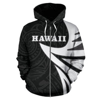 Hawaii Turtle Zip up Hoodie Warrior Style - Polynesian Pride