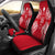 Niue Car Seat Cover - Niue Seal Map Red White Universal Fit Red - Polynesian Pride
