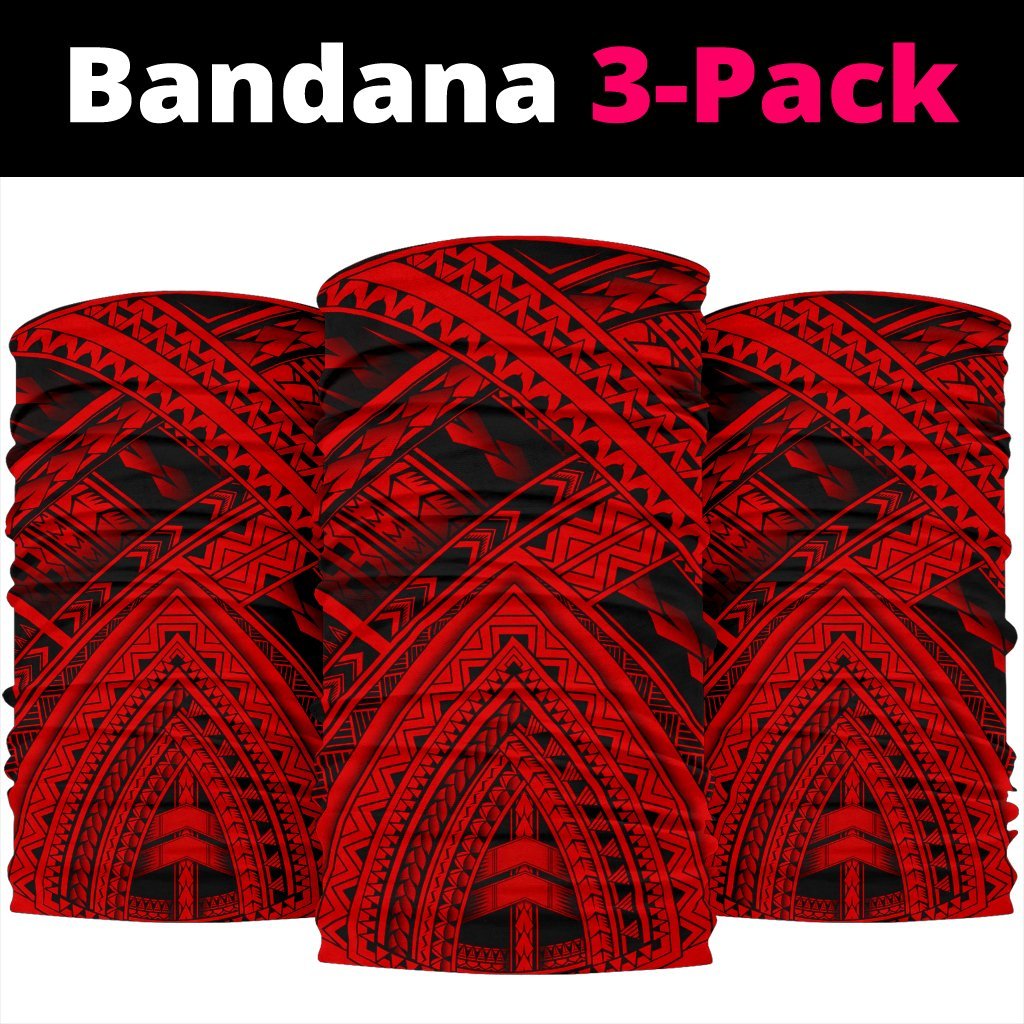 Polynesian Tattoo Red Unisex Bandana One Size Red - Polynesian Pride