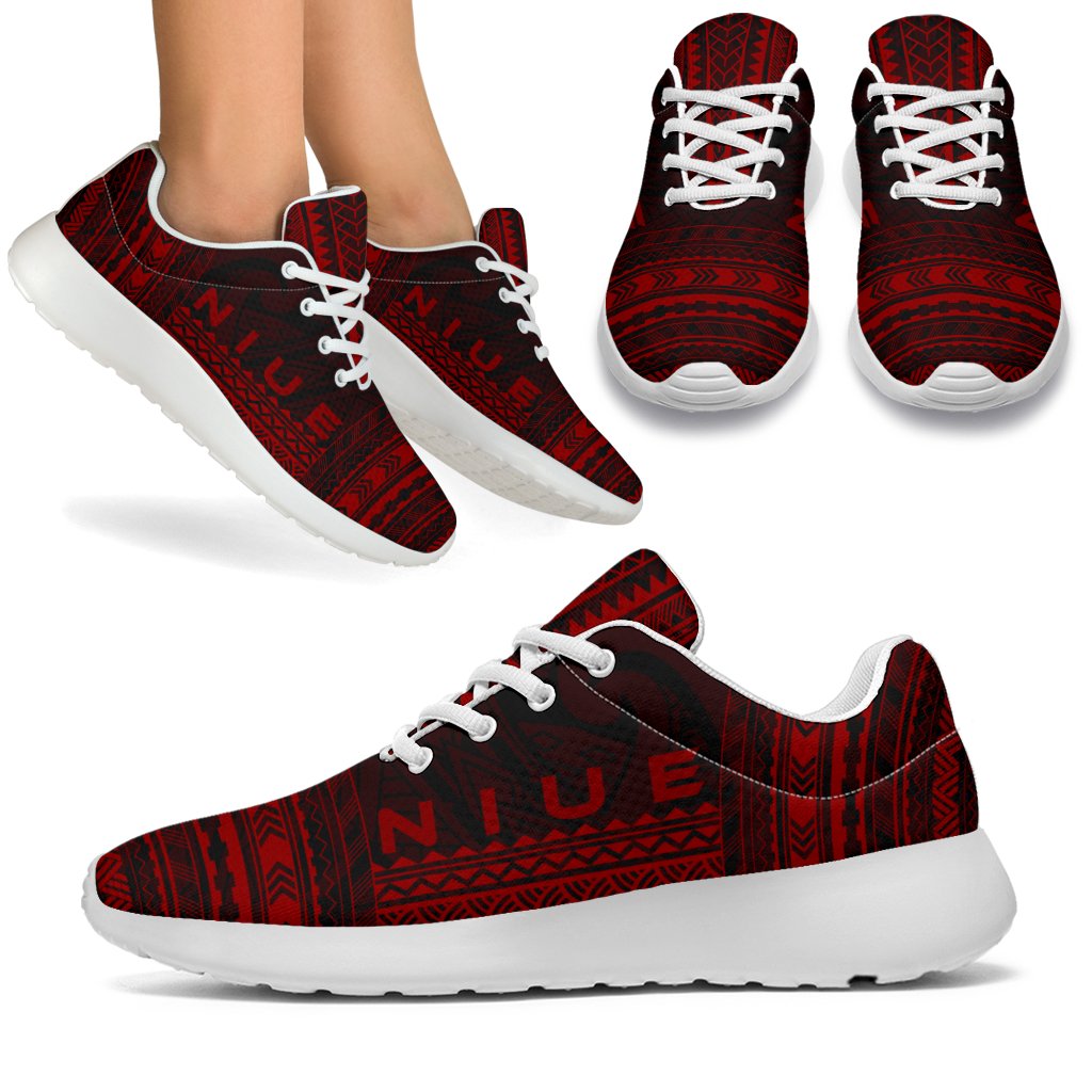 Niue Sporty Sneakers - Polynesian Chief Red Version White - Polynesian Pride