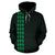 Polynesian Kakau Anchor Hibiscus Hawaii Hoodie Green - Polynesian Pride
