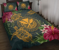 Hawaii Kanaka Turtle Hibiscus Plumerian Polynesia Quilt Bed Set - Alena Style - Polynesian Pride
