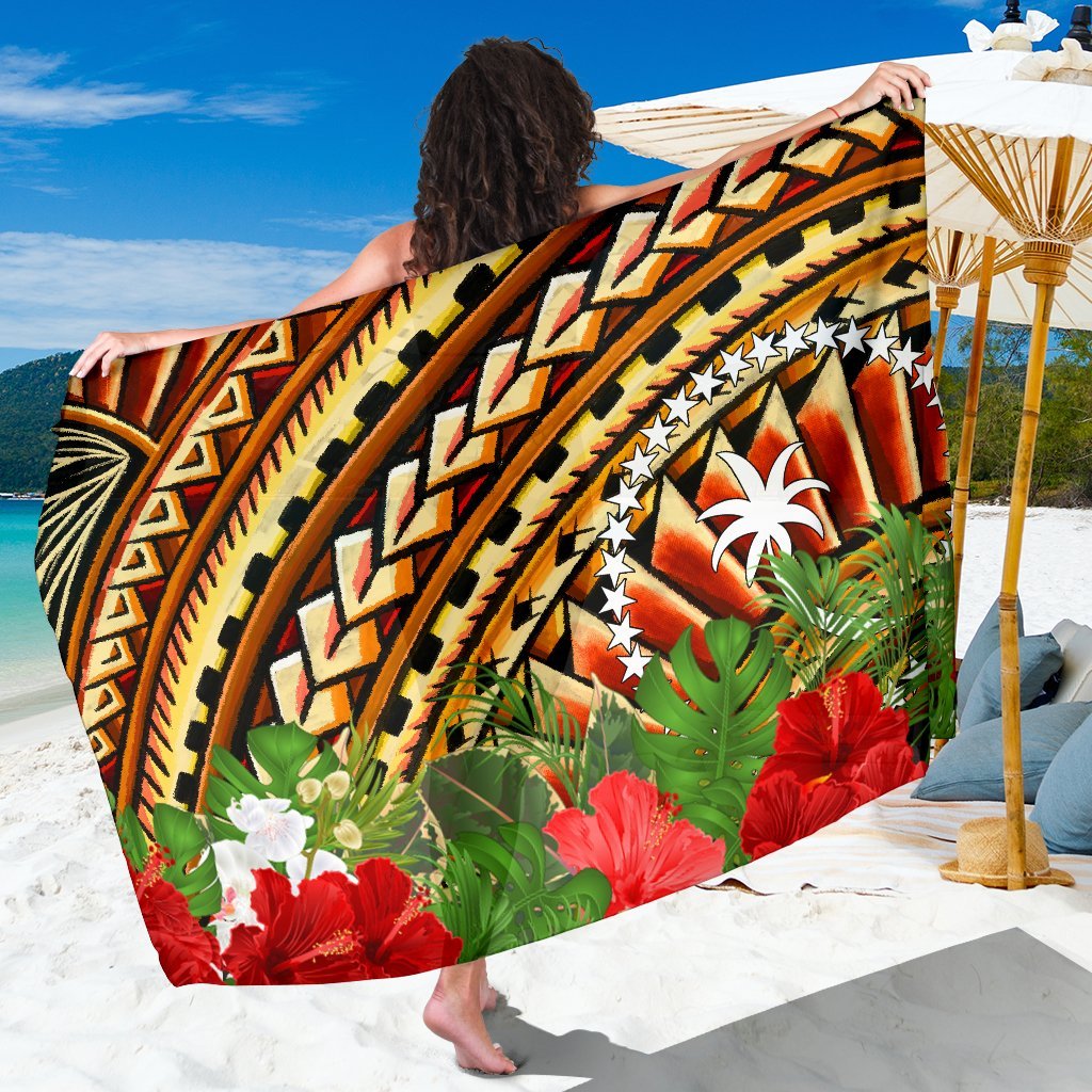 Chuuk Micronesia Sarong - Vintage Pattern SARONG ONE SIZE GOLD - Polynesian Pride