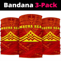 Hawaii Fighting Mauna Kea Bandana 3 - Pack - AH - Red - Polynesian Pride