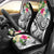 Fiji Polynesian Car Seat Covers - Summer Plumeria (White) Universal Fit White - Polynesian Pride