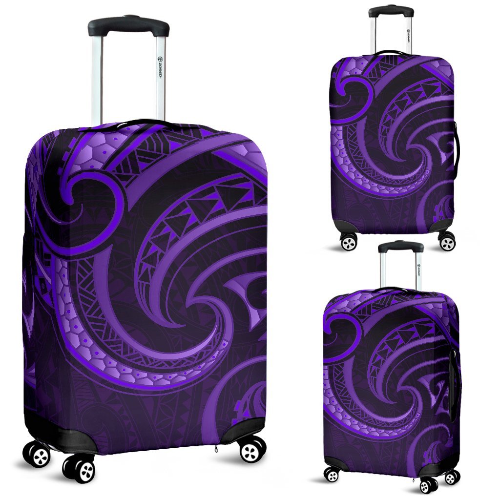 New Zealand Maori Mangopare Luggage Cover Polynesian - Purple Purple - Polynesian Pride