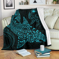 Shark Polynesian Blanket - Polynesian Tattoo Blue - Polynesian Pride