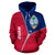 Guam Hoodie Guam Flag With Curve Zipper Style - Polynesian Pride