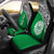 Tahiti Custom Personalised Car Seat Covers - Tahiti Flag Polynesian Green Curve Universal Fit Green - Polynesian Pride